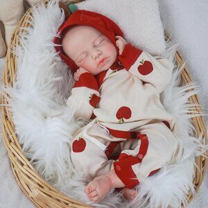 18.9in Full Silicone Reborn Baby Girl Dolls Lifelike Weighted Doll Gift Toy